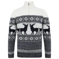 Mens Traditional Reindeer Christmas Jumper -Halloween Supply Store 1A17016RF 1.opt