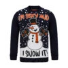 Mens Dumbell Snowman Sexy & I Snow It Christmas Jumper 1 Mens Dumbell Snowman Sexy & I Snow It Christmas Jumper -Halloween Supply Store 1A17080A 1.opt