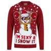 Mens Weightlifting Snowman Sexy & I Snow It Christmas Jumper -Halloween Supply Store 1A189591A 1.opt