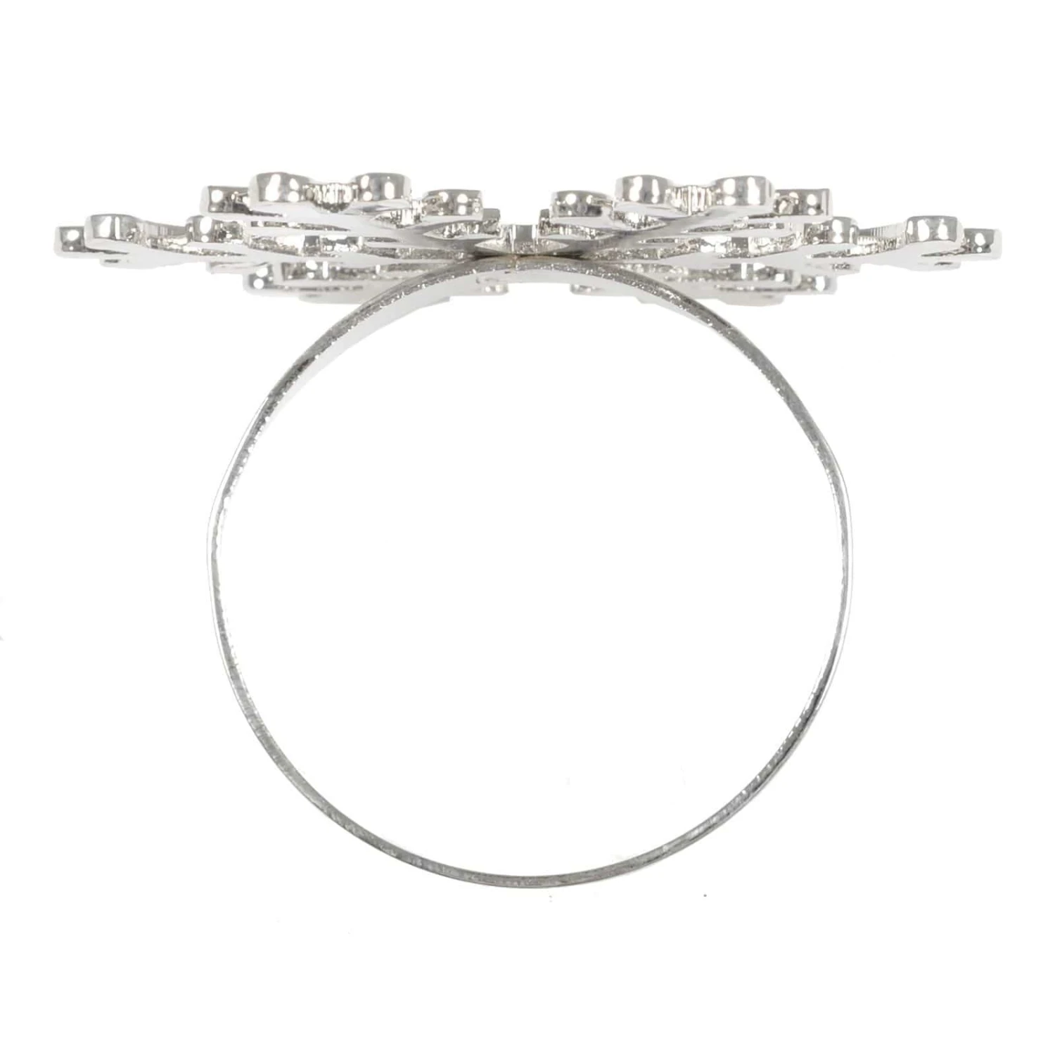 Set Of 4 Christmas Napkin Rings Silver Metal Table Decoration 10 Set Of 4 Christmas Napkin Rings Silver Metal Table Decoration - Image 8