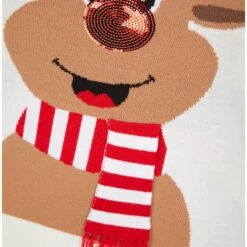 Womens Sequin Reindeer Christmas Jumper -Halloween Supply Store 3A190171F 3.opt