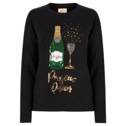 Womens Prosecco Queen Sequin Christmas Jumper 11 Womens Prosecco Queen Sequin Christmas Jumper -Halloween Supply Store 3A190201F 1.opt