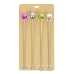 Set Of 4 Swizzle Sticks Cocktail Stirrers Stainless Steel -Halloween Supply Store 424d7fcb 9cce 4975 ae20 bf1a336a5916
