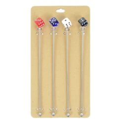 Set Of 4 Swizzle Sticks Cocktail Stirrers Stainless Steel -Halloween Supply Store 57153c95 7c01 46f2 9e4c 3c81ab77d663