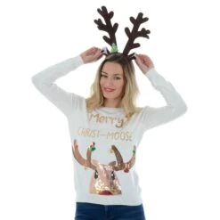 Womens Novelty Sequin Merry Christ-Moose Christmas Jumper 7 Womens Novelty Sequin Merry Christ-Moose Christmas Jumper -Halloween Supply Store 6dfbe200 30e3 4e4a a6ad 2412fd39ba82
