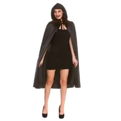 Deluxe Satin Hooded Cape Black Vampire Goth Widow Fancy Dress -Halloween Supply Store AC 9405 1600 1 72035.1566567849.1100.1100