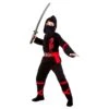 Kids Power Ninja Japanese Fighter Black Halloween Costume 1 Kids Power Ninja Japanese Fighter Black Halloween Costume -Halloween Supply Store BlackRedNinjaCostume
