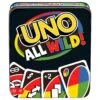 MATTEL Uno All Wild Game In Display Storage Tin Family Fun Age 7+ -Halloween Supply Store D23348 1 opt