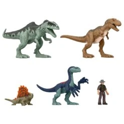 Jurassic World Minis Pack Of 5 Dinosaur Theme Action Figures -Halloween Supply Store D23477 A 2 opt