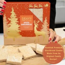9 X 200g Deans Spiced Gingerbread Shortbread Squares B/B 15 JUN 2023 -Halloween Supply Store DEA2330 3 opt