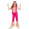Girls Groovy Hippie Fancy Dress Costume 60s Pink Flares -Halloween Supply Store EG 3625 1000 57506.1513607455.1100.1100