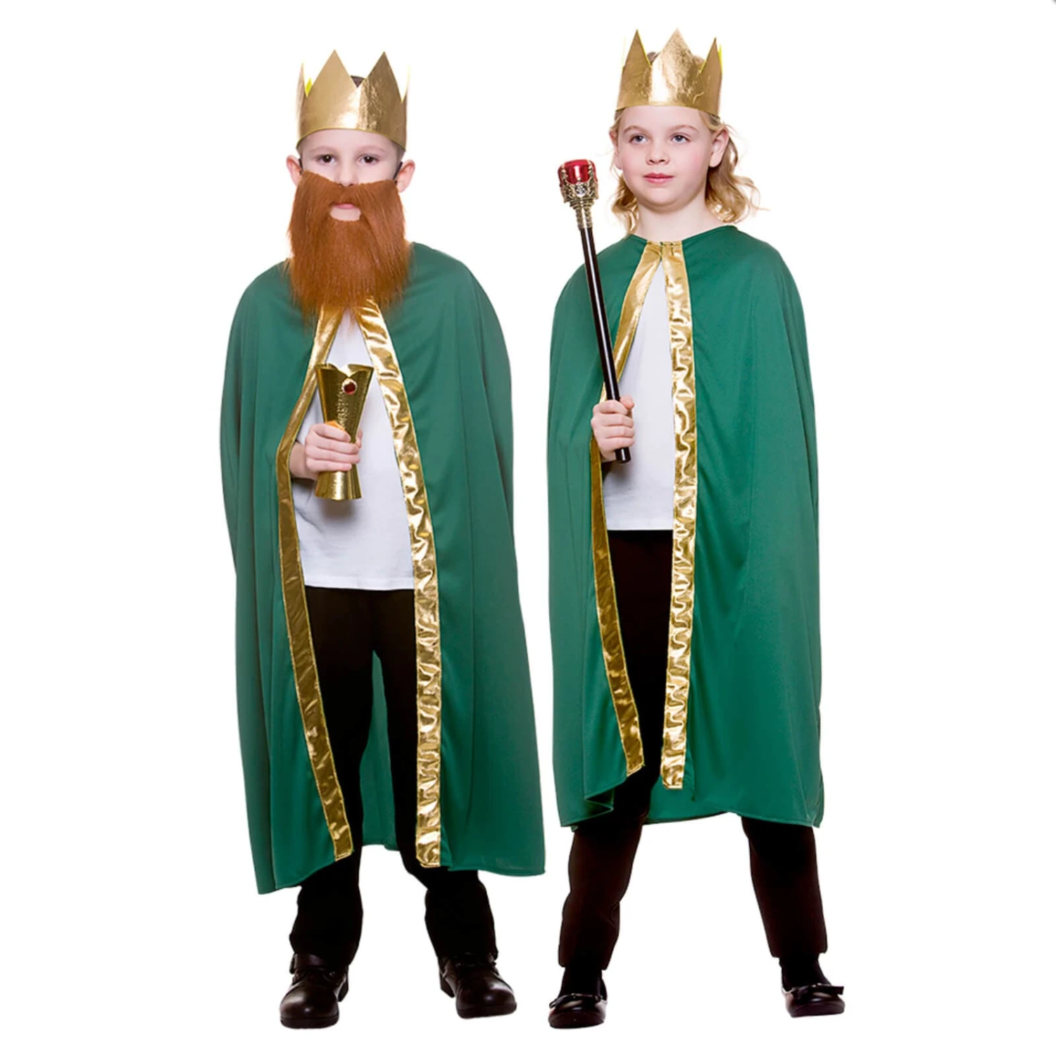 Childs King Queen Robe & Crown Set Gold Trim Fancy Dress 85cm 5 Childs King Queen Robe & Crown Set Gold Trim Fancy Dress 85cm - Image 3