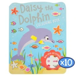 Pack Of 10 Ocean Creatures Colouring Book 100 Stickers 72 Pages -Halloween Supply Store FERN7758070 10 1600 1