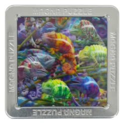 3D Picture Magna Puzzle Square Magnetic Tiles 16 Piece Tin 15cm -Halloween Supply Store GBC21201 opt