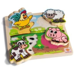 Eichhorn Wooden Puzzle Farm Animals With Fabric 5 Pieces Age 1+ 8 Eichhorn Wooden Puzzle Farm Animals With Fabric 5 Pieces Age 1+ -Halloween Supply Store GRA100003687 6474 2 opt