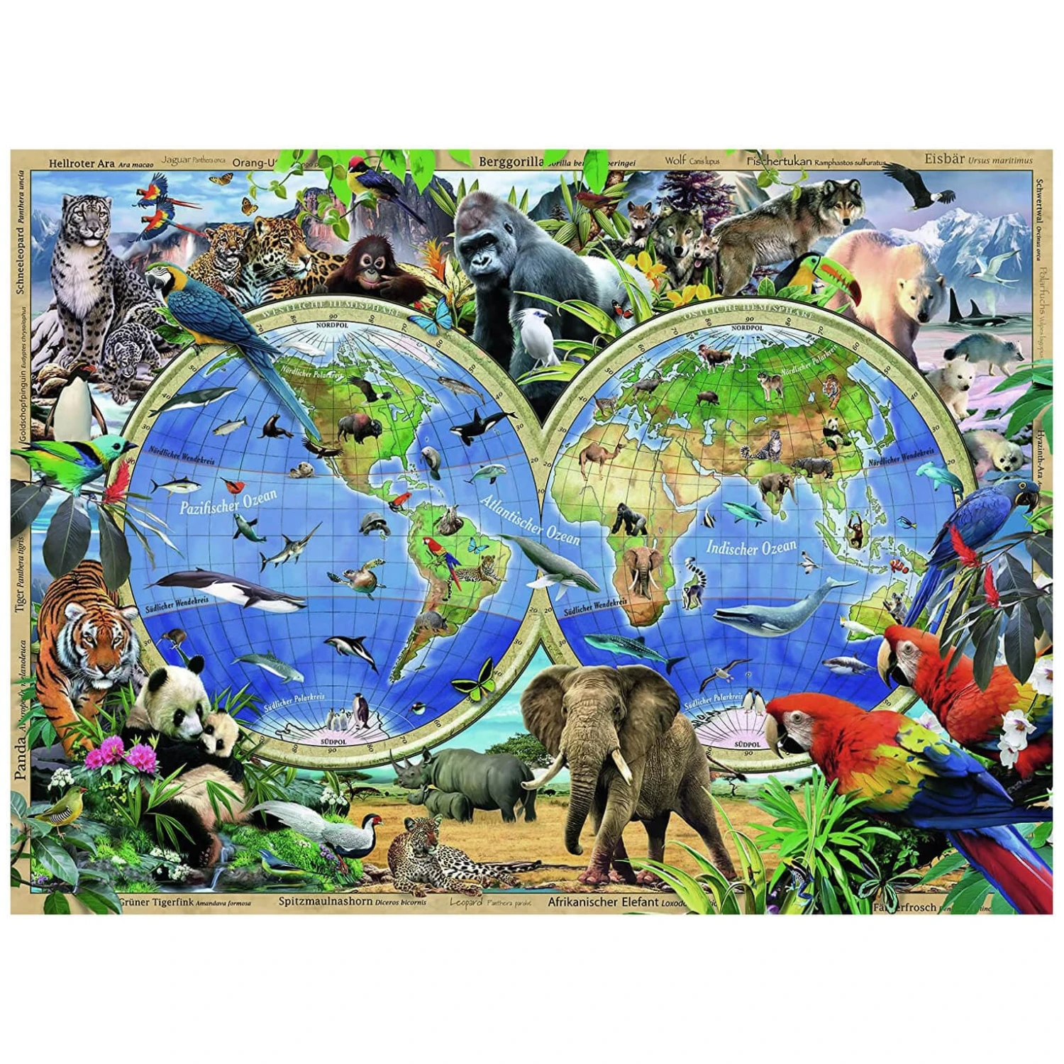 Animals Of The Earth Jigsaw Puzzle Ravensburger 100 XXL Pieces 4 Animals Of The Earth Jigsaw Puzzle Ravensburger 100 XXL Pieces - Image 2
