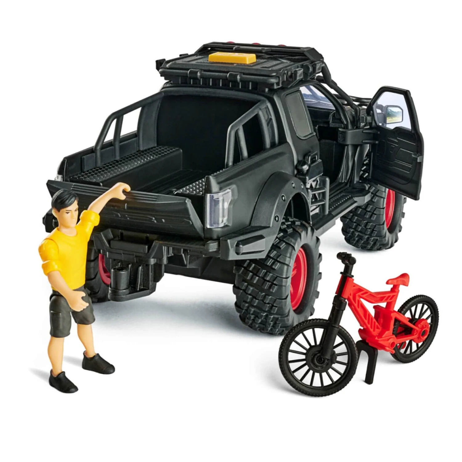 Dickie Toys Downhill Racing Set Ford Raptor Lights Sounds Bike 5 Dickie Toys Downhill Racing Set Ford Raptor Lights Sounds Bike - Image 3