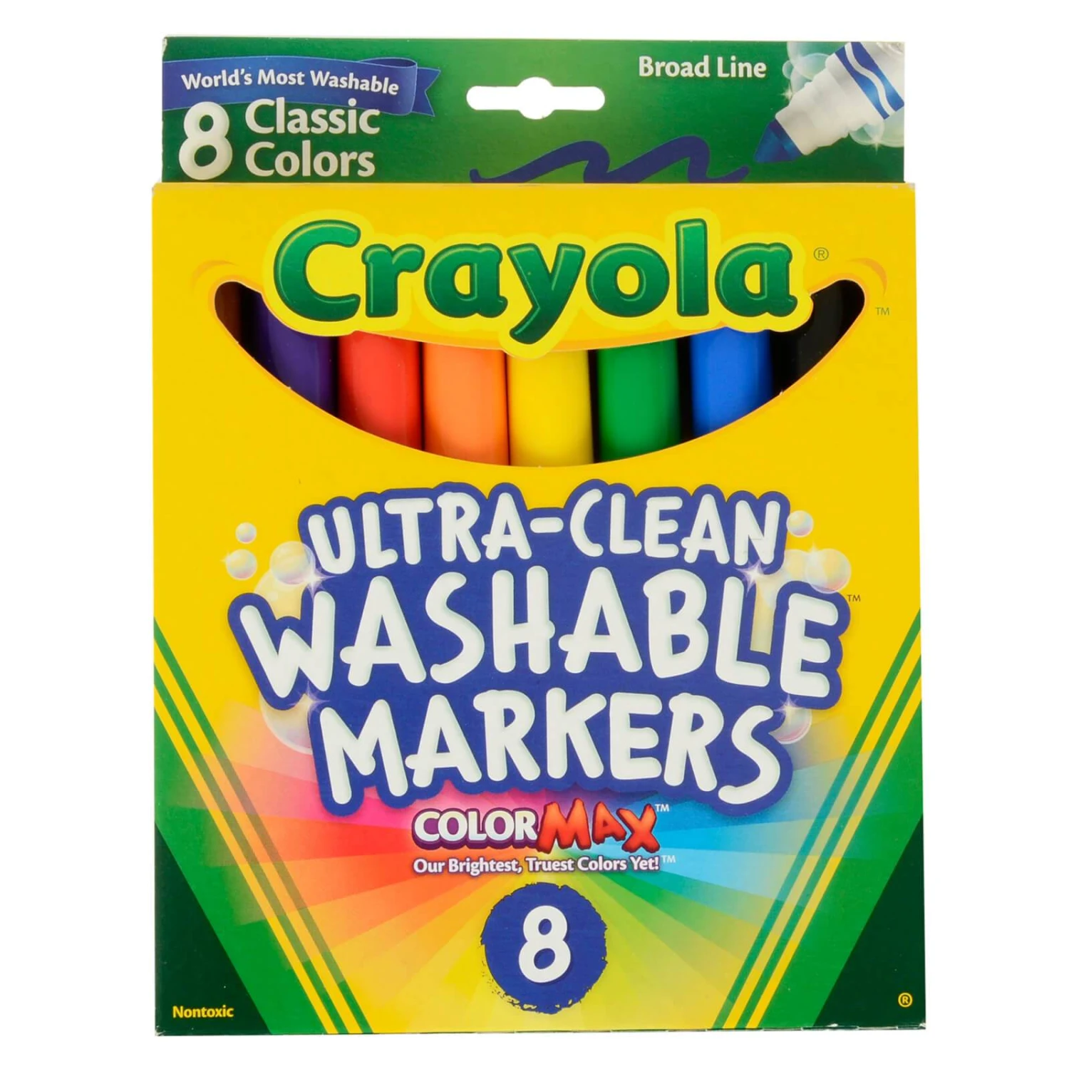 Crayola Ultra Clean Washable Markers Colour Max 8 Pack 3 Crayola Ultra Clean Washable Markers Colour Max 8 Pack