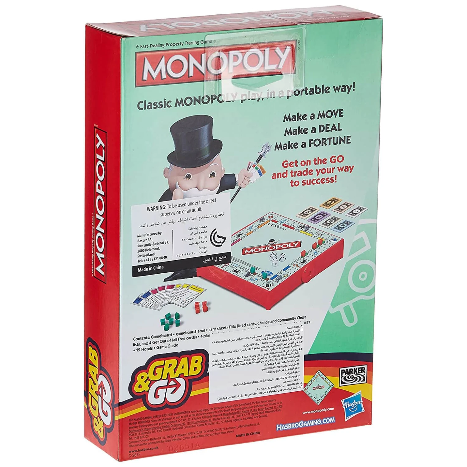 Monopoly Grab & Go Portable Family Game Property Trading Travel 5 Monopoly Grab & Go Portable Family Game Property Trading Travel - Image 3