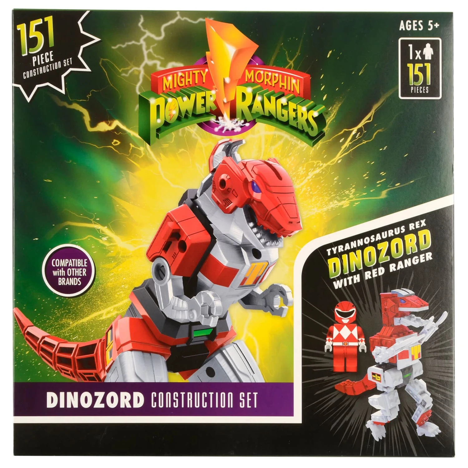Power Rangers Dinozord Construction Set With Figure 150+ Pieces 5 Power Rangers Dinozord Construction Set With Figure 150+ Pieces - Image 3