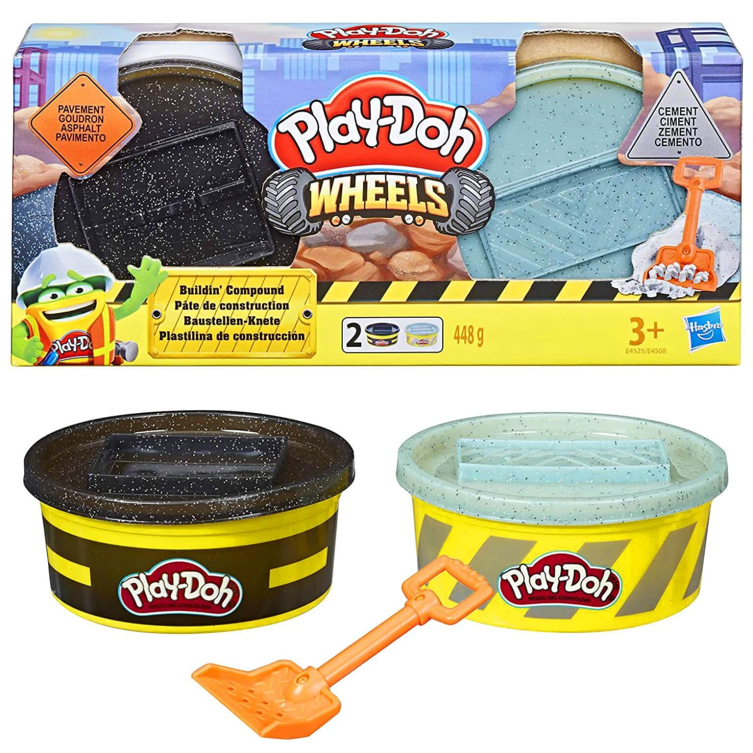 Play-Doh Wheels Compound Sets 2x8oz Tubs Dough Stamper Lid Tool 3 Play-Doh Wheels Compound Sets 2x8oz Tubs Dough Stamper Lid Tool