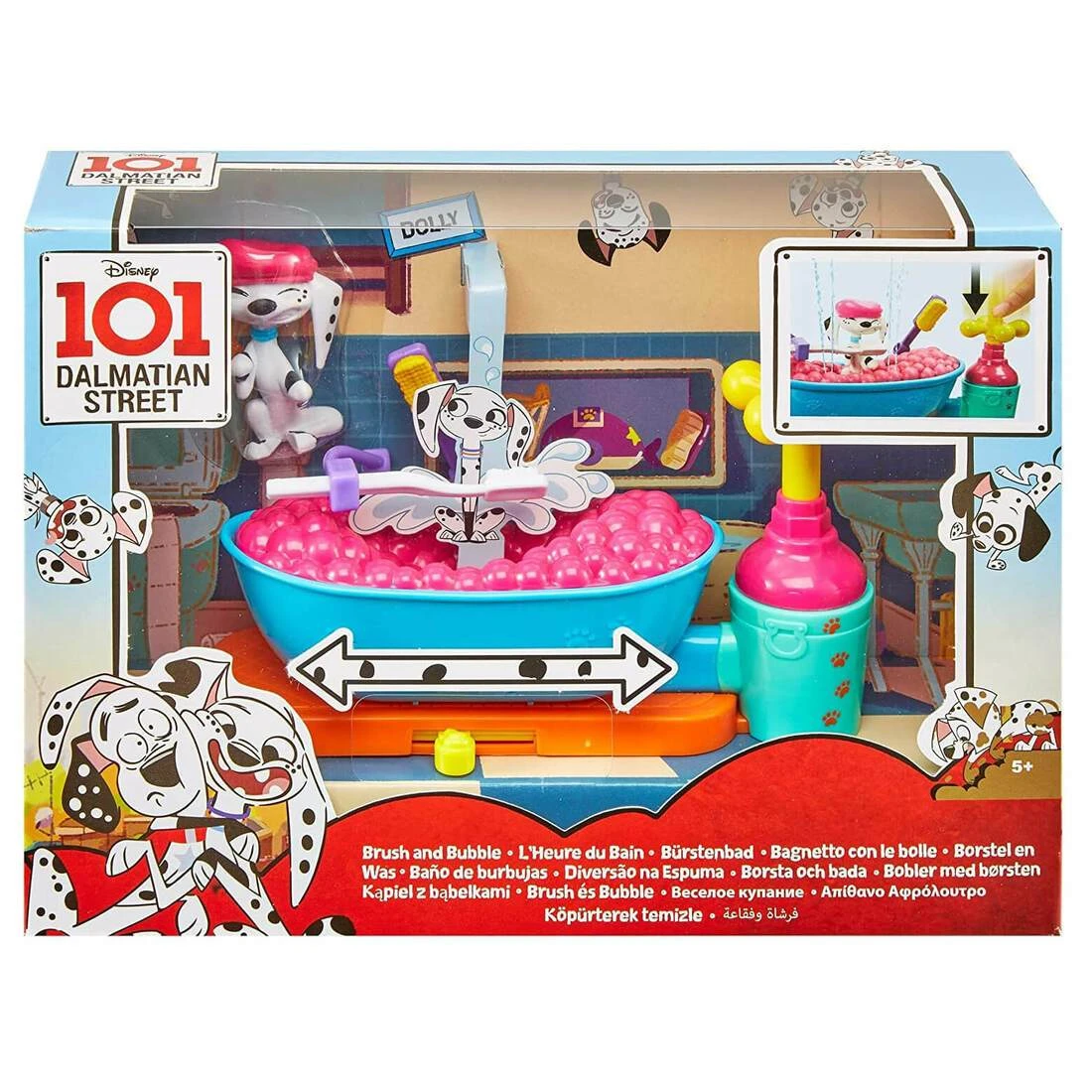 Disney 101 Dalmatian Street Brush & Bubble Playset Dolly Dog Figure 3 Disney 101 Dalmatian Street Brush & Bubble Playset Dolly Dog Figure
