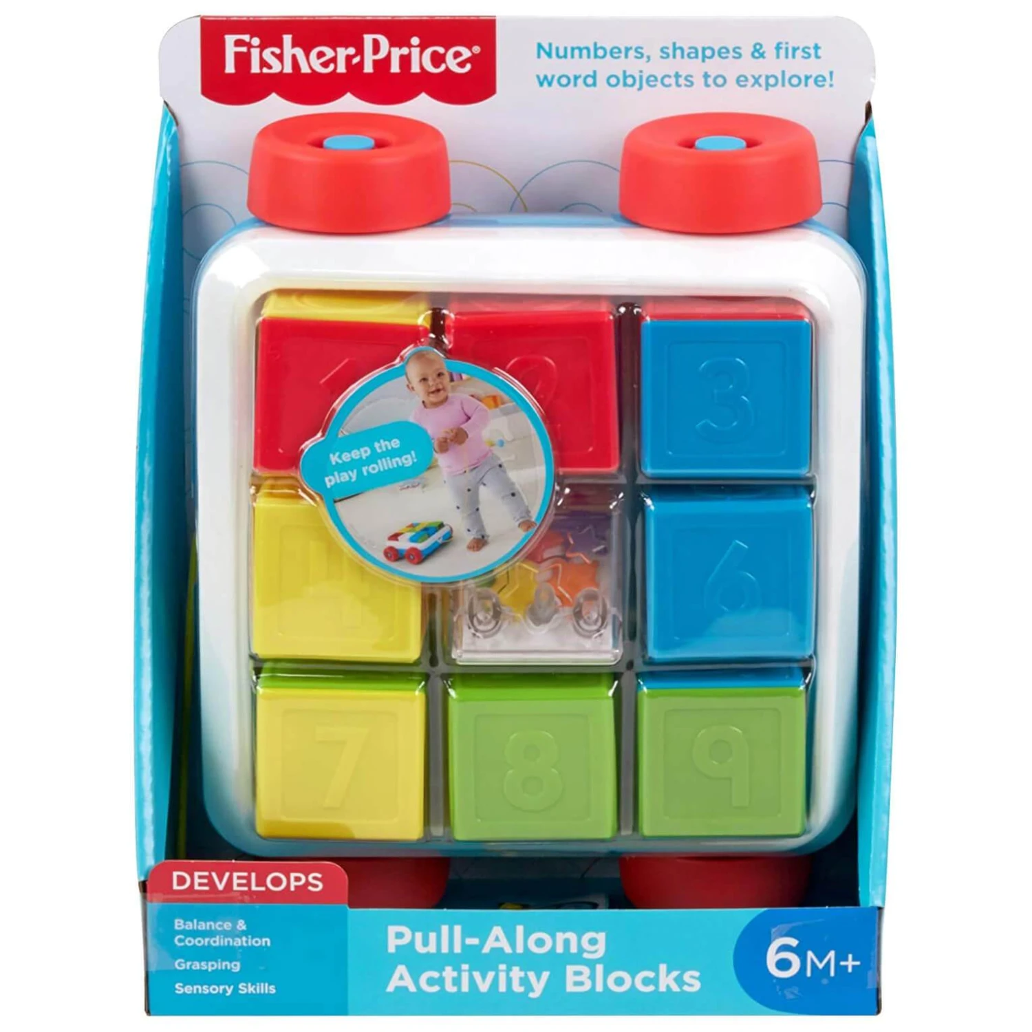 Fisher Price Pull-Along Activity Blocks Numbers Shapes 3 Fisher Price Pull-Along Activity Blocks Numbers Shapes