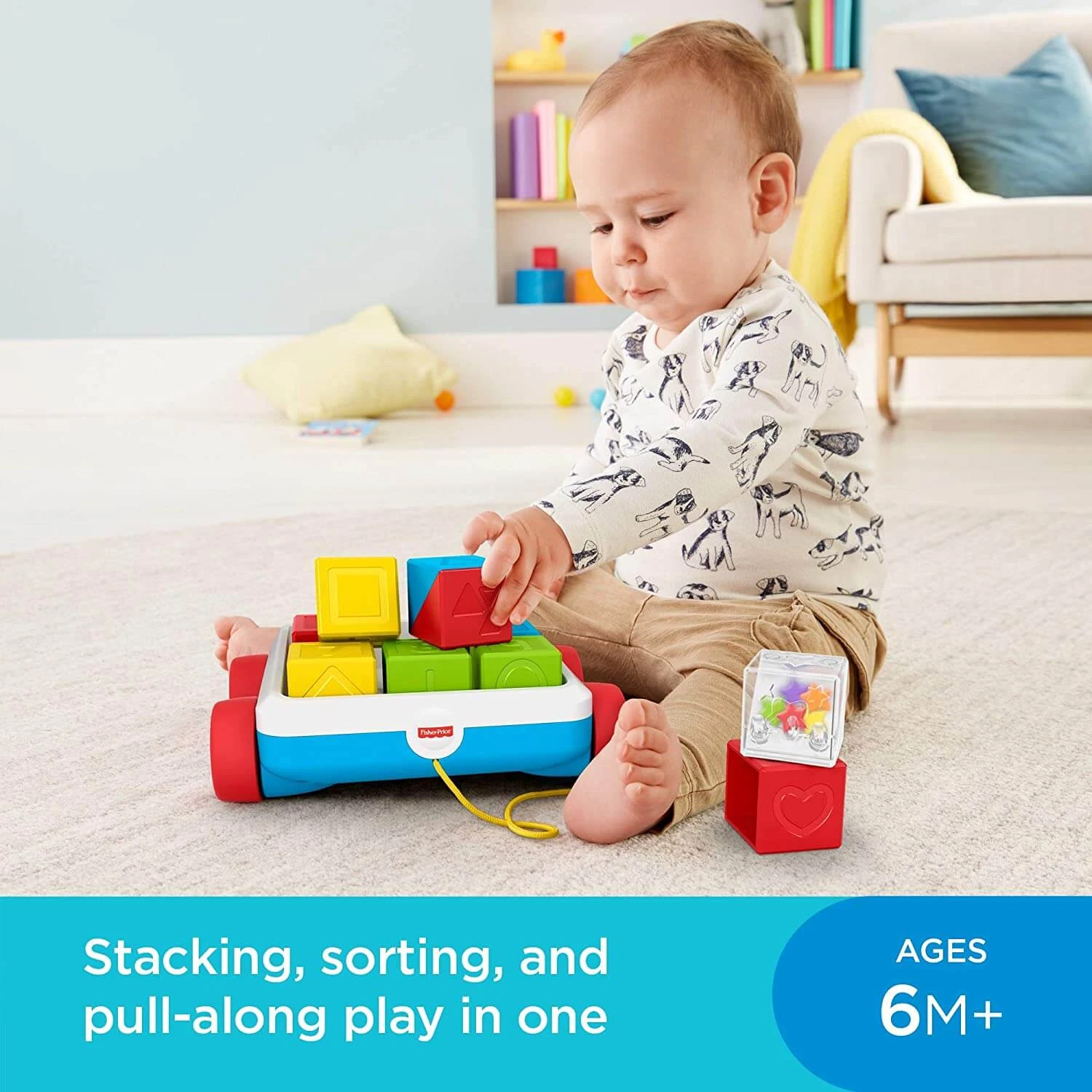 Fisher Price Pull-Along Activity Blocks Numbers Shapes 6 Fisher Price Pull-Along Activity Blocks Numbers Shapes - Image 4