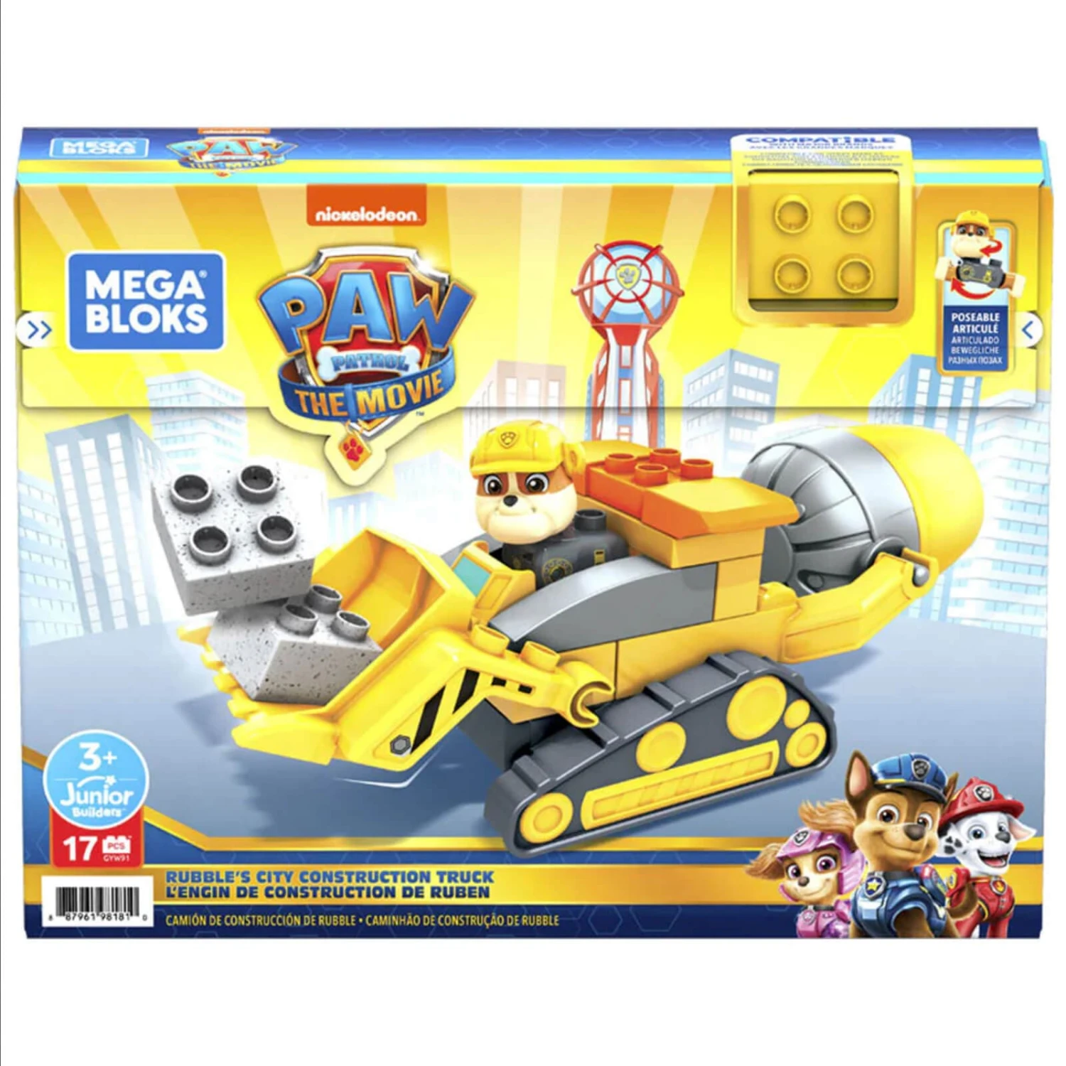 Mega Bloks Paw Patrol The Movie Building Set 17 Pieces Age 3+ 3 Mega Bloks Paw Patrol The Movie Building Set 17 Pieces Age 3+