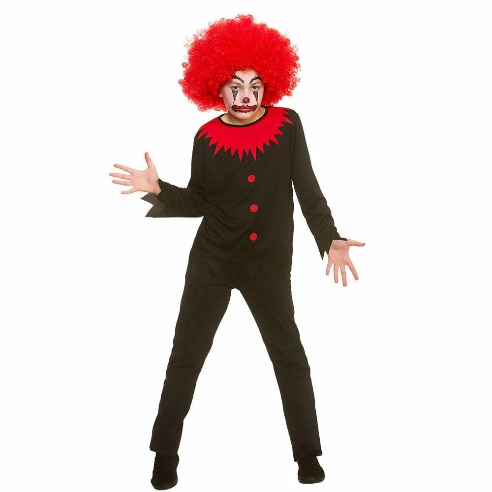 Freaky Clown Shirt Childs Fancy Dress Halloween Party Scary 3 Freaky Clown Shirt Childs Fancy Dress Halloween Party Scary
