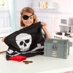Melissa & Doug Wooden Pirate Chest Set Treasure Eye Patch Bandana 10 Melissa & Doug Wooden Pirate Chest Set Treasure Eye Patch Bandana -Halloween Supply Store HEA12576 3 opt