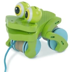 Melissa & Doug First Play Wooden Frog Pull Along Toddler Toy 8 Melissa & Doug First Play Wooden Frog Pull Along Toddler Toy -Halloween Supply Store HEA13205 1 opt