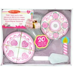 Melissa & Doug Wooden Triple Layer Party Cake Play Set 20 Pieces -Halloween Supply Store HEA14069 1 opt
