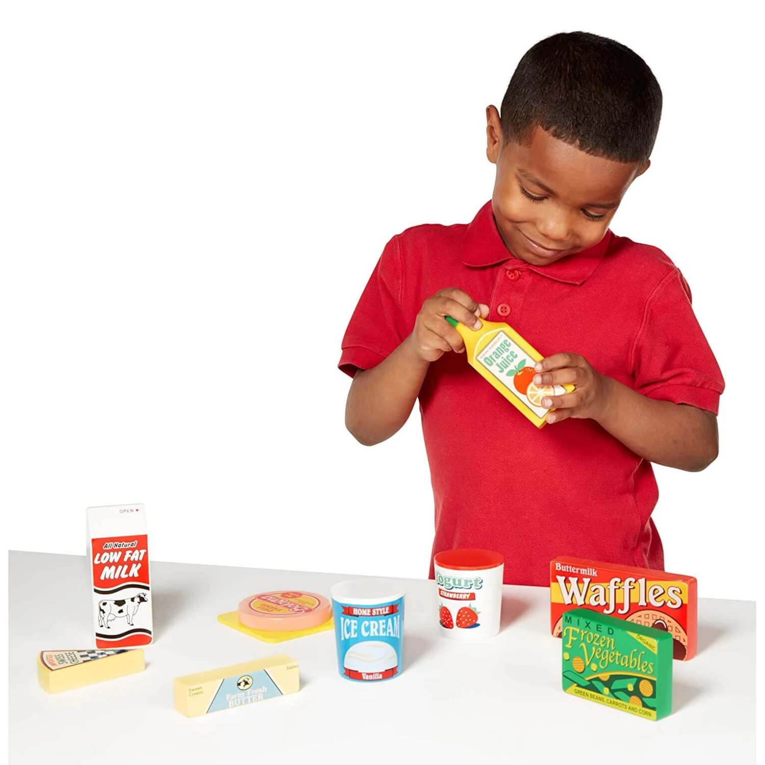 Melissa & Doug Wooden Fridge Food Play Set Hand Painted 9 Pieces 7 Melissa & Doug Wooden Fridge Food Play Set Hand Painted 9 Pieces - Image 5