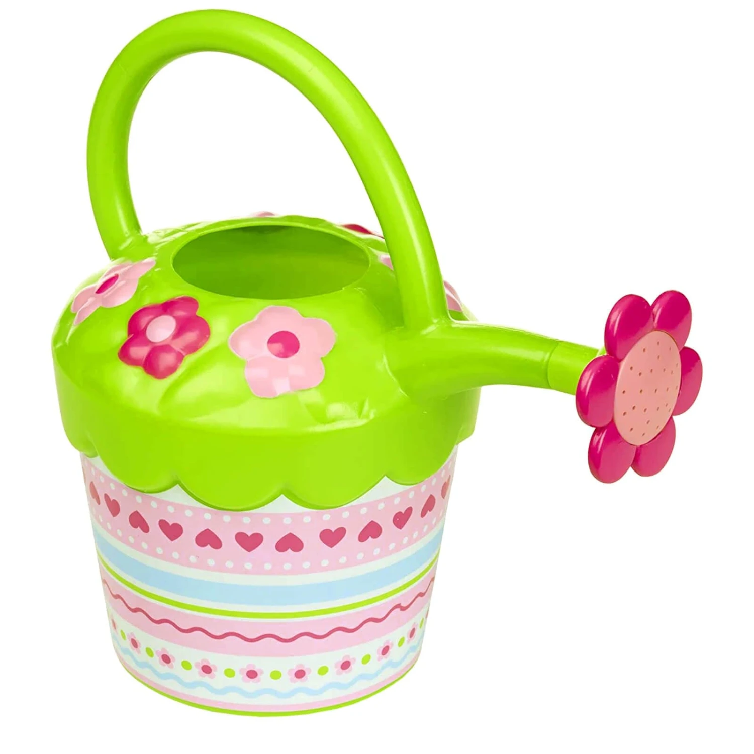 Melissa & Doug Pretty Petals Watering Can Kids Size Green Pink 3 Melissa & Doug Pretty Petals Watering Can Kids Size Green Pink