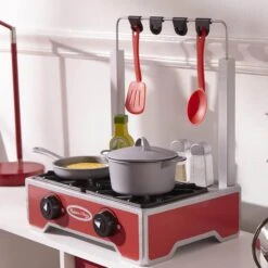 Melissa & Doug Deluxe Wooden Cooktop Set 19 Piece Play Cooker 11 Melissa & Doug Deluxe Wooden Cooktop Set 19 Piece Play Cooker -Halloween Supply Store HEA19288 4 opt