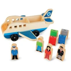 Melissa & Doug Wooden Airplane 9 Pieces Toy Figures Suitcases -Halloween Supply Store HEA19394 2 opt