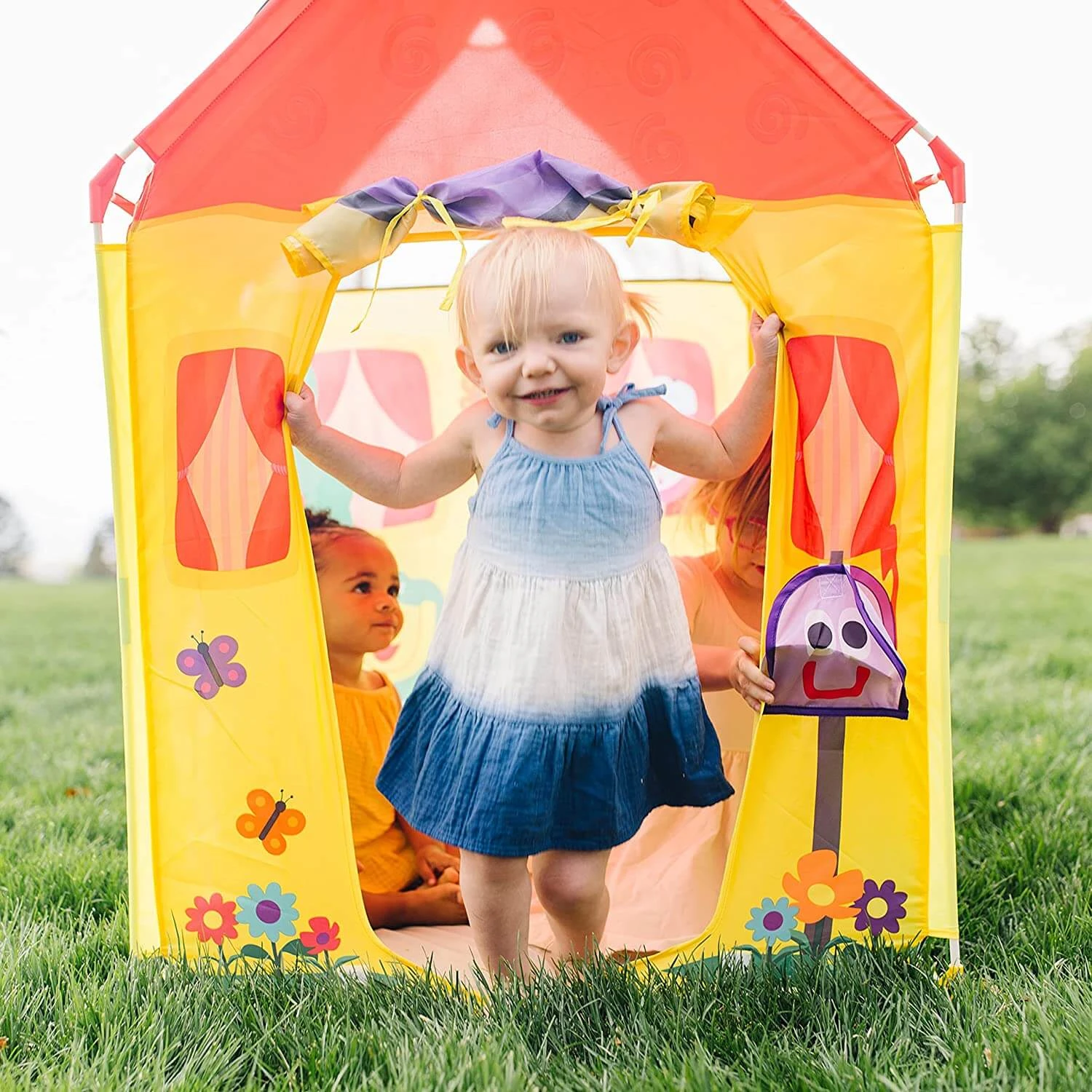 Melissa & Doug Blue's House Play Tent Indoor Outdoor 1.2m 4 Melissa & Doug Blue's House Play Tent Indoor Outdoor 1.2m - Image 2