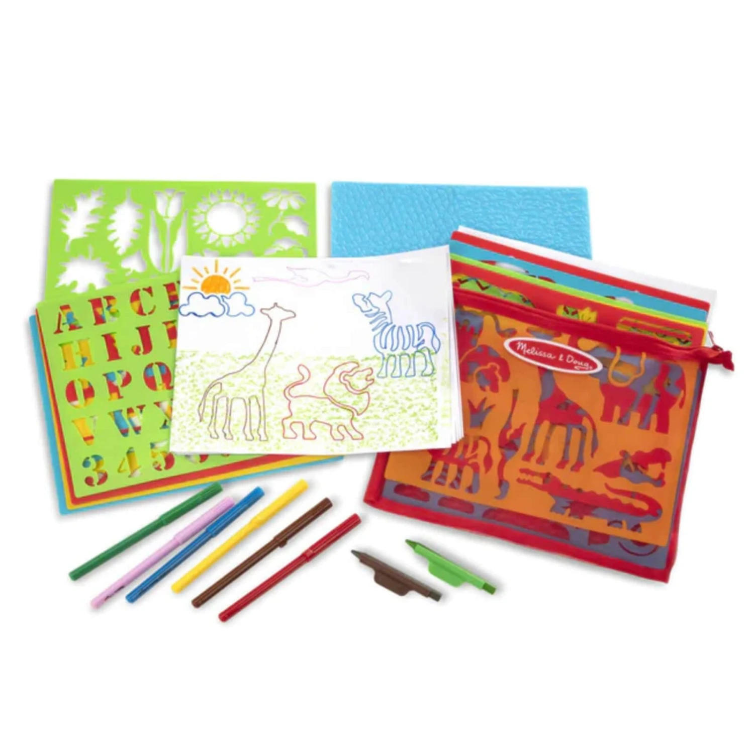 Melissa & Doug Stencil Art Activity Kit With Pouch 170+ Designs 5 Melissa & Doug Stencil Art Activity Kit With Pouch 170+ Designs - Image 3