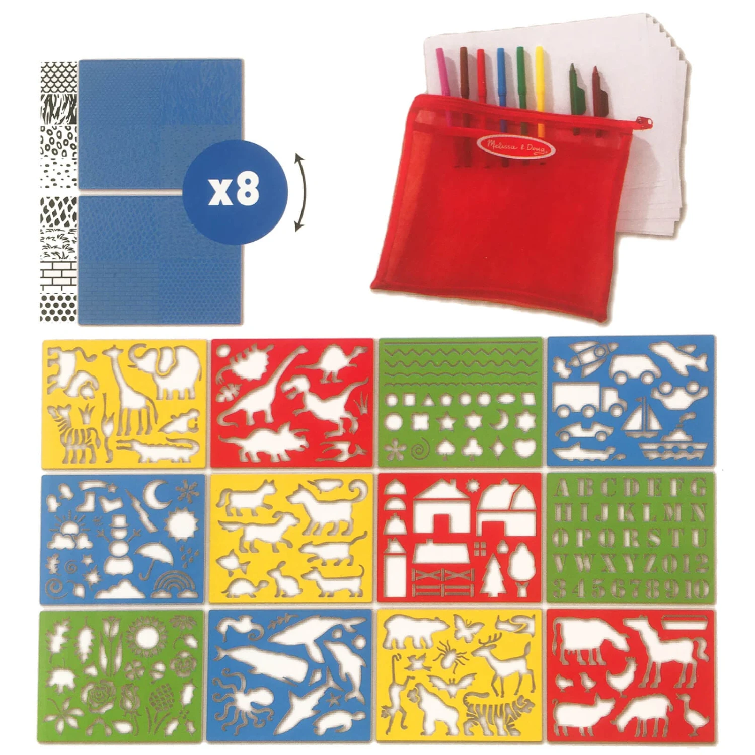 Melissa & Doug Stencil Art Activity Kit With Pouch 170+ Designs 6 Melissa & Doug Stencil Art Activity Kit With Pouch 170+ Designs - Image 4