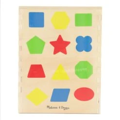 Melissa & Doug Wooden Shape Sorter 12 Colour Blocks 18m+ -Halloween Supply Store HEA94001 3 opt