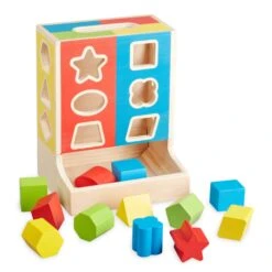 Melissa & Doug Wooden Shape Sorter 12 Colour Blocks 18m+ -Halloween Supply Store HEA94001 5 opt