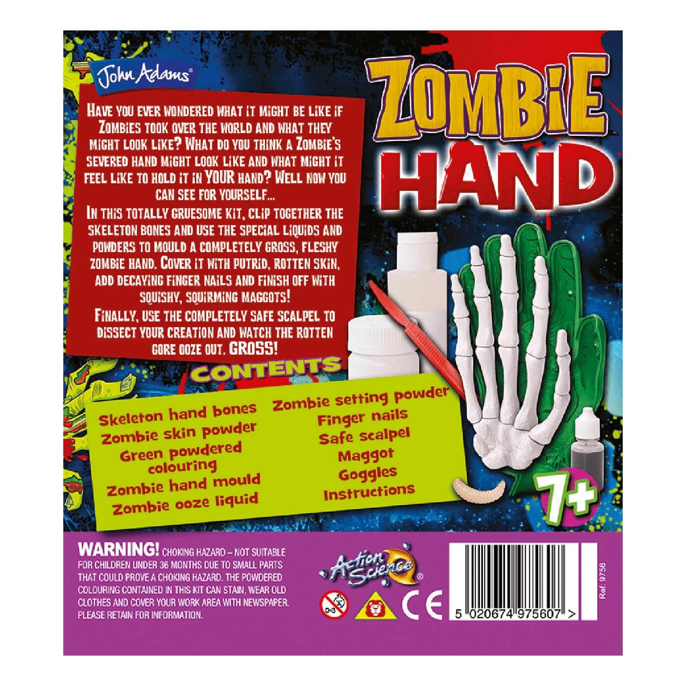 Gross Science Zombie Hand Kit John Adams Create Dissect Age 7+ 5 Gross Science Zombie Hand Kit John Adams Create Dissect Age 7+ - Image 3