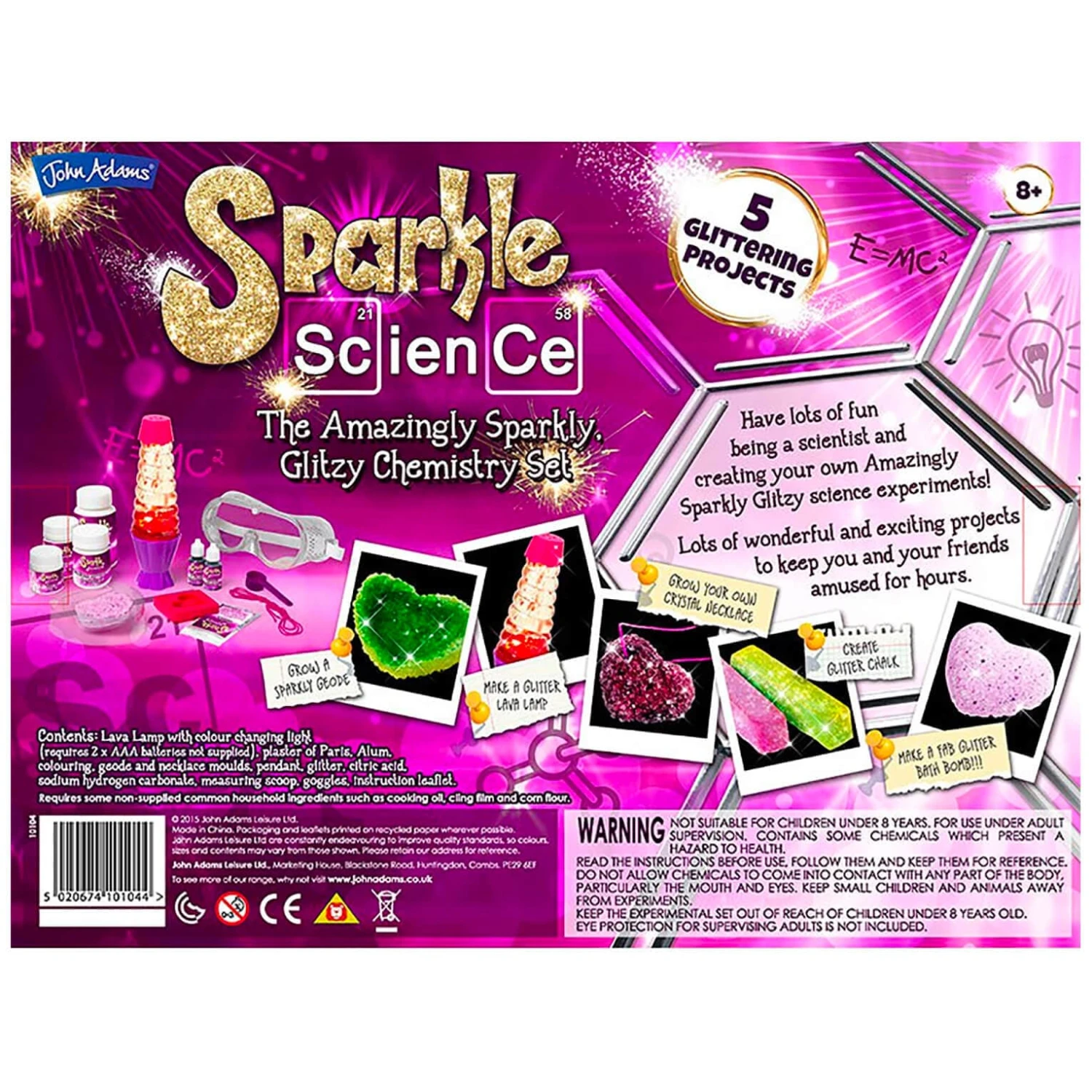 Sparkle Science Chemistry Set John Adams 5 Projects Age 8+ 4 Sparkle Science Chemistry Set John Adams 5 Projects Age 8+ - Image 2