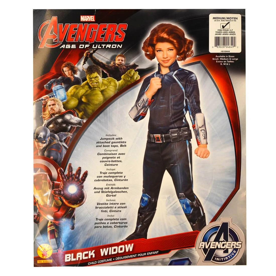 Marvel Avengers Black Widow Costume Deluxe Kids Fancy Dress 3 Marvel Avengers Black Widow Costume Deluxe Kids Fancy Dress