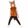 Childs Fox Hooded Tabard Kids Animal Fancy Dress Age 3-5