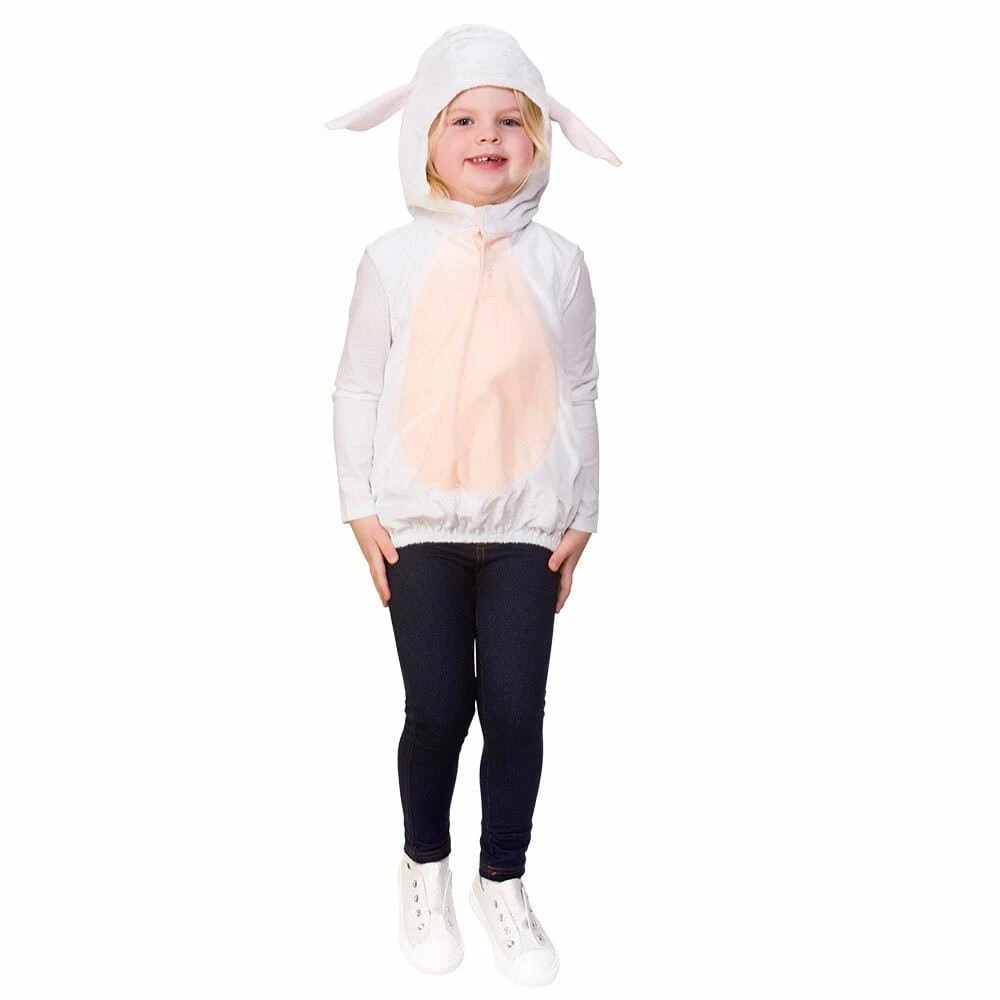 Childs Sheep Hooded Tabard Kids Animal Fancy Dress Age 3-5 3 Childs Sheep Hooded Tabard Kids Animal Fancy Dress Age 3-5