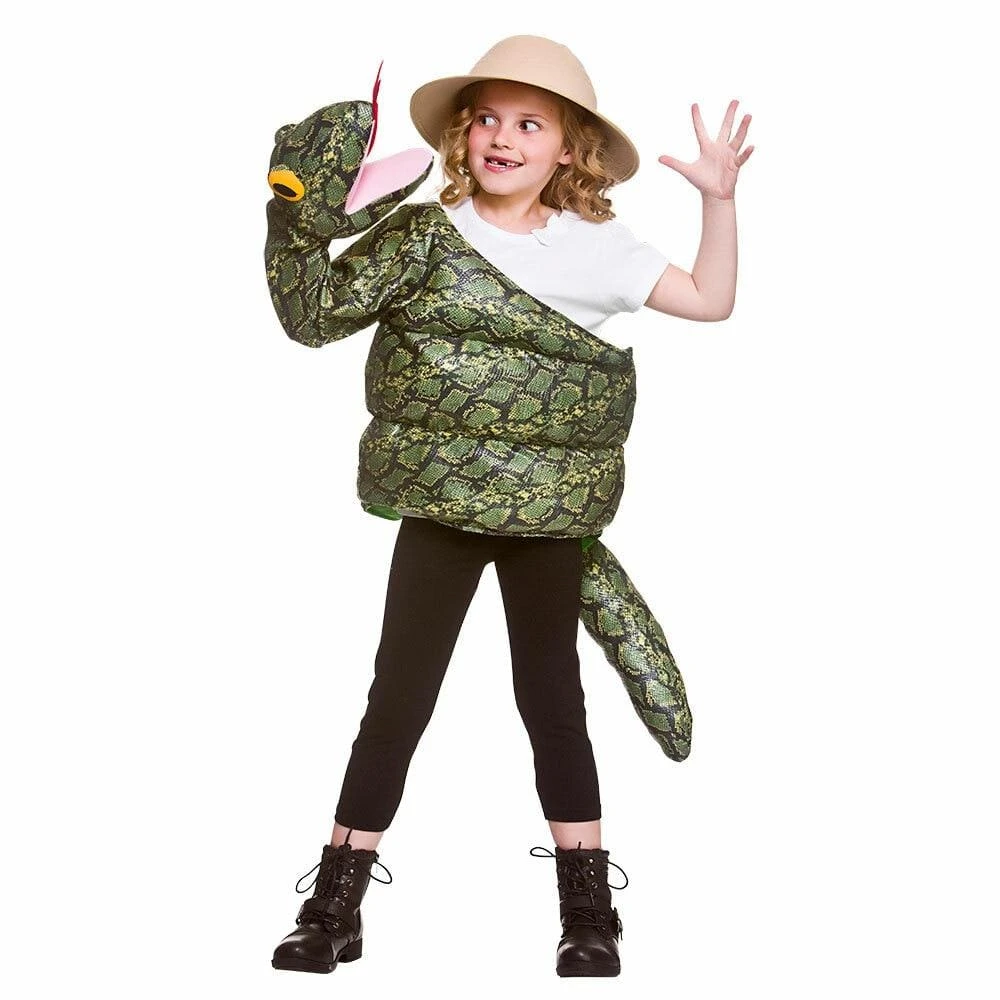 Childs Giant Snake Costume Kids Animal Halloween Fancy Dress 4 Childs Giant Snake Costume Kids Animal Halloween Fancy Dress - Image 2