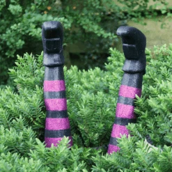 Witch Legs Halloween Decoration Purple Glitter Garden Stakes 45cm 7 Witch Legs Halloween Decoration Purple Glitter Garden Stakes 45cm -Halloween Supply Store Legs