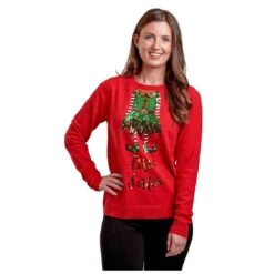Womens Elfie Selfie Christmas Jumper Sparkle Sequins Xmas Top 7 Womens Elfie Selfie Christmas Jumper Sparkle Sequins Xmas Top -Halloween Supply Store MW06569RED 1600 1 88180.1572347368.1100.1100